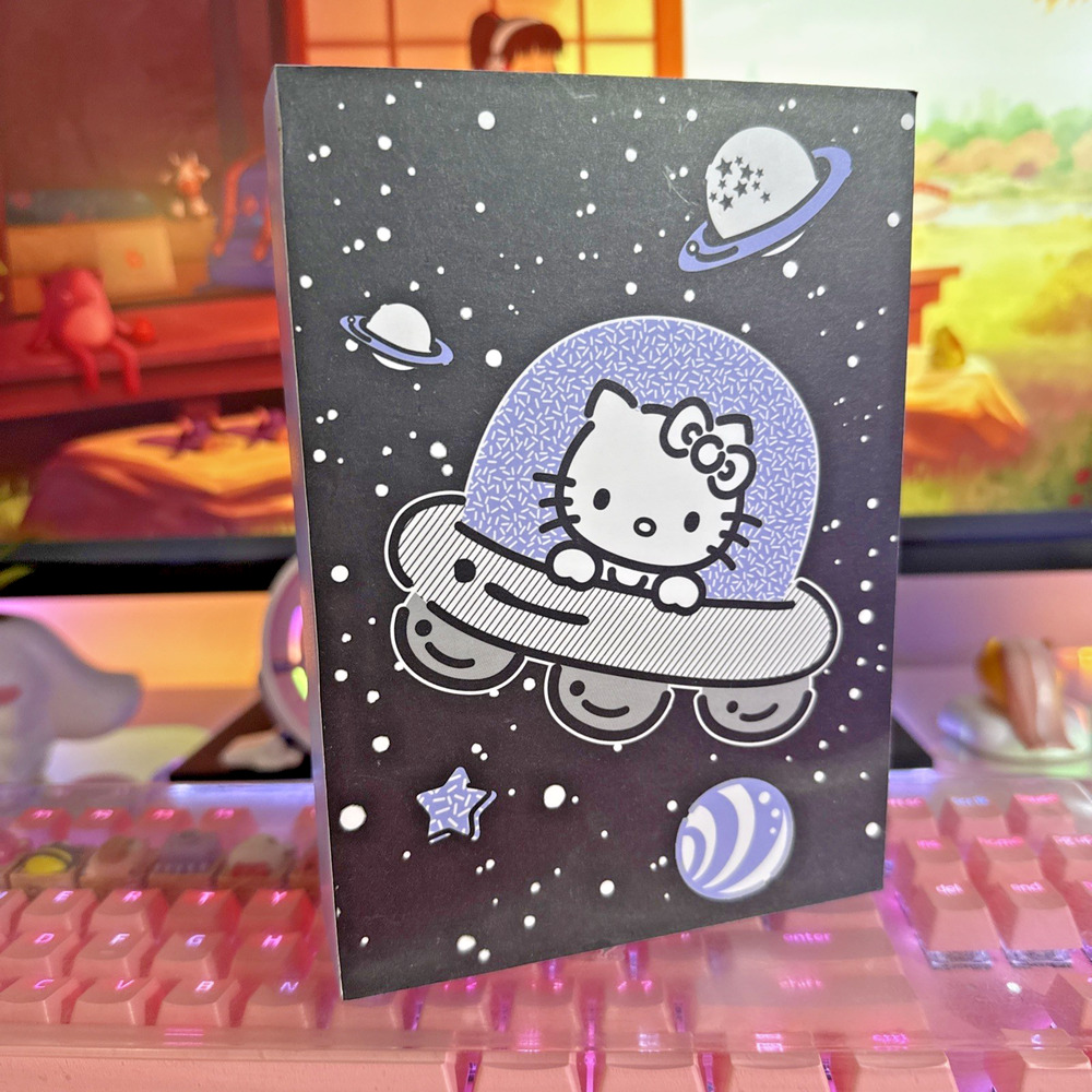 Sanrio Hello Kitty UFO Wood Wall Standing Sign Decor Plaque 2024 Spaceship Stars